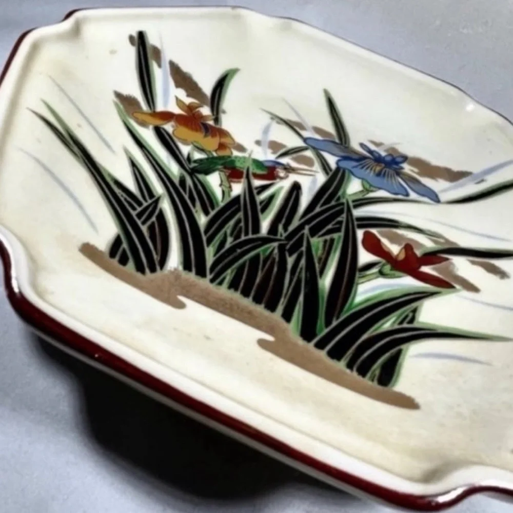 Elegant Andrea by Sadek Japanese Plate – Bird & Bamboo Design